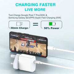 30W USB-C polnilnik s kablom USB-C 2 m