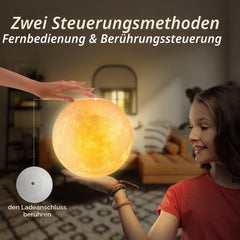 3D LED Nočna Lučka Luna 15 cm