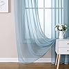2x 140x175cm MIULEE Prosojne Voile Zavese