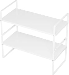 SANNO kovinska nastavljiva in zložljiva polica za omare - set 2 kosa