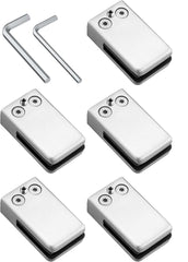 Komplet 5 nosilcev za steklo iz nerjavečega jekla z 2 imbus ključema