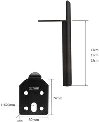 SHUIOG 18 cm kovinske pohištvene noge - set 4 kosov