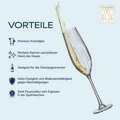 4x CRYSTAL BOHEMIA 260 ml kristalni kozarec za penino