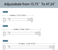 HERSHII raztegljiva palica za zaveso 50–80 cm
