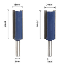 SINOPROTOOLS komplet 4 karbidnih rezkarjev za utore - 8/10/12/20 mm