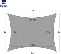 HAIKUS zračno pravokotno senčno jadro - 2 × 3 m