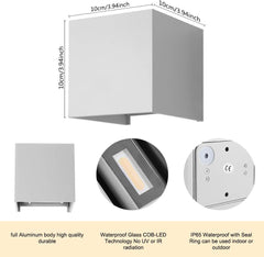 AUDOR 12W LED stenska svetilka z nastavljivim kotom svetlobe - bela