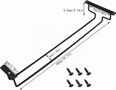 4x kovinsko držalo za vinske kozarce 40 cm, viseče