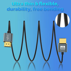 TWOZOH Ultra Tanek HDMI Kabel 0,3 m – 4K 60 Hz, 18 Gbps, 2 kosa