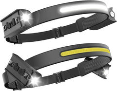 2x TEKWET LED naglavna svetilka 1000 lm s senzorjem