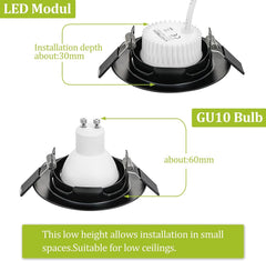 10x KYOTECH 50 mm LED modul 5 W 4000 K