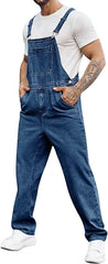 RUNCATI XL moške denim hlače z naramnicami