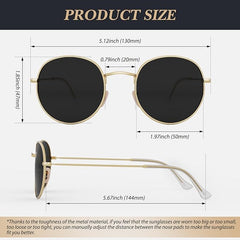 GQUEEN polarizirana retro okrogla sončna očala z UV400 zaščito