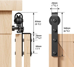 BONIKLUBA 122 cm Mini komplet vodil za dvojna drsna vrata