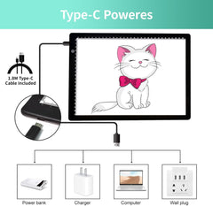 Ultra tanka LED svetlobna tabla A4 za risanje z nastavljivo svetlostjo