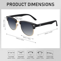 GQUEEN polarizirana pol-okvirna sončna očala z UV400 zaščito