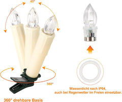 YUNSHENG komplet 30 LED božičnih svečk z daljinskim upravljalnikom