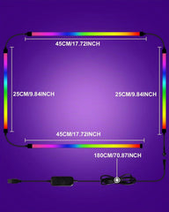 AURORIONCG 4-stranski USB RGBIC LED trak za 24" monitor