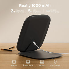 NEZZOE osvetljeno zložljivo potovalno ogledalo za ličenje z USB-C
