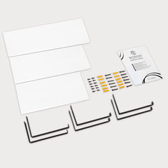 WONOSS komplet 3 lebdečih lesenih polic z nosilci