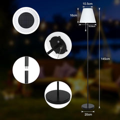 LIXADA zunanja RBG vodoodporna solarna stoječa svetilka