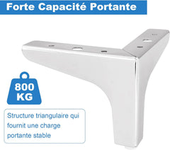 8x MIVIDE kovinske noge za pohištvo 10cm