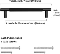 9x DAMERIN 160mm rebrasti ročaji za omare