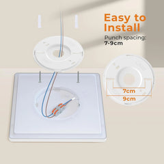 2x BLNAN 22 cm LED stropna svetilka 18 W