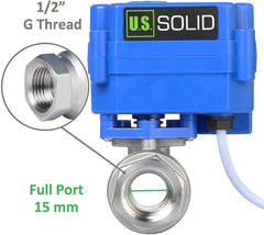 U.S. SOLID motorni krogelni ventil DN15 9–24 V
