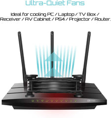 UPHERE 120 mm USB ventilator za elektronske naprave z nastavitvijo hitrosti - 1 KOS