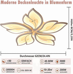 Zatemnljiva LED stropna svetilka – 40 W, upravljanje z daljincem in aplikacijo