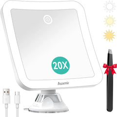 AUXMIR LED povečevalno ogledalo 20x s priseskom
