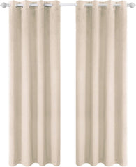 YSTYLE Set 2 žametnih termo zaves z obročki - 175 × 140 cm