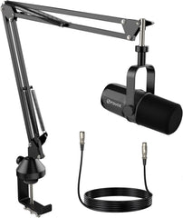FDUCE komplet dinamičnega XLR mikrofona za snemanje, podcasting in pretakanje