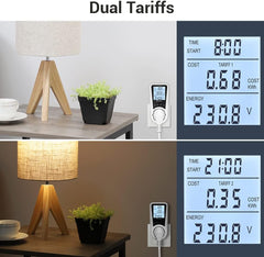 DEWENWILS Električni Merilnik Porabe Energije Z LCD Zaslonom In Dvojno Tarifo
