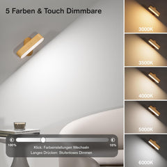 HENSAM brezžična LED stenska svetilka z baterijo