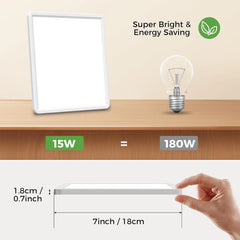 ZEMTY 18 cm kvadratna LED stropna svetilka