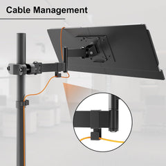 PUTORSEN nastavek za tipkovnico z nosilcem za drog z nagibnim in vrtljivim mehanizmom