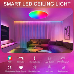 HEYESEVEN LED stropna svetilka RGB pametna Alexa/Google