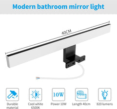 AOUROW 40 cm LED svetilka za ogledalo 6500 K