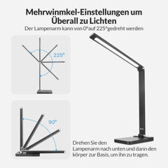 LED Zatemnilna Namizna Svetilka z USB Priključkom
