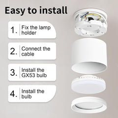 KYOTECH LED stropni nadgradni reflektorji IP44, 6 W, 3000 K - 4 kosi