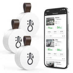 ORIA Bluetooth termometer in higrometer – komplet 3 kosov