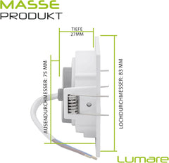 LUMARE Vgradna ekstra ploska LED svetilka Lumare 4 W