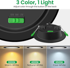 6x ALUSSO 113mm vgradni LED reflektor - 10 W