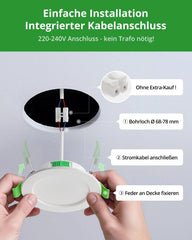 10x HOMEOW 87 mm vgradni LED reflektor