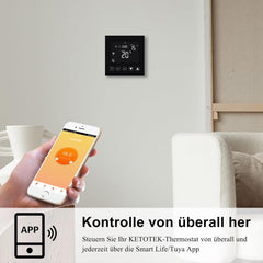 KETOTEK Pametni WiFi termostat za plinski kotel in talno ogrevanje z aplikacijo