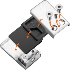 Komplet 5 nosilcev za steklo iz nerjavečega jekla z 2 imbus ključema