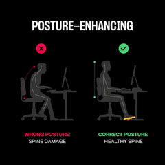 COREMINDED Ergonomski nastavljiv podnožnik za pod mizo iz masivnega lesa