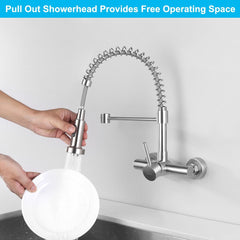 TONDIY stenska kuhinjska pipa z izvlečno prho iz nerjavečega jekla